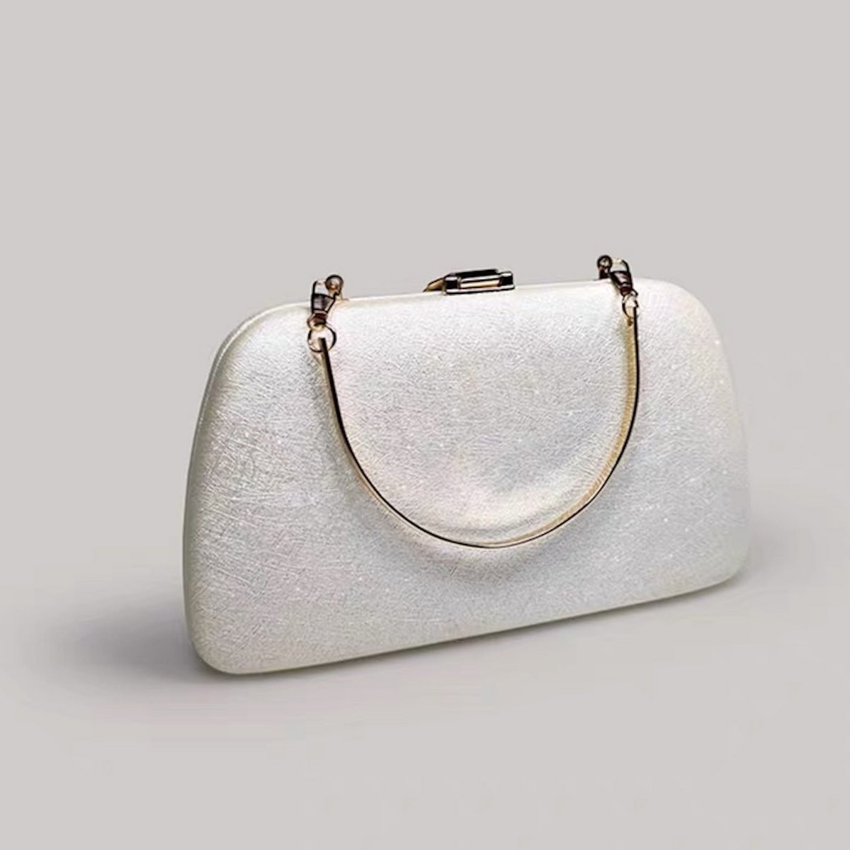 Hochzeits-Clutch mit Blattgold-Schnalle und Textur im Vintage-Stil