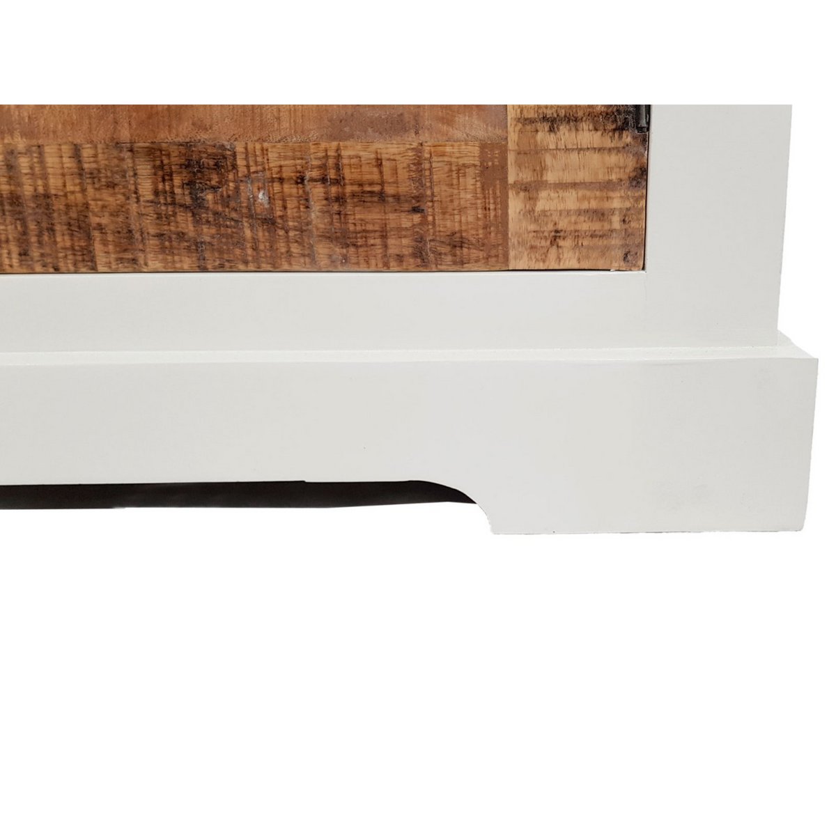 TV Lowboard TV Schrank B 114 H 45 cm Massivholz Fernsehschrank Ibiza weiß Mangoholz massiv