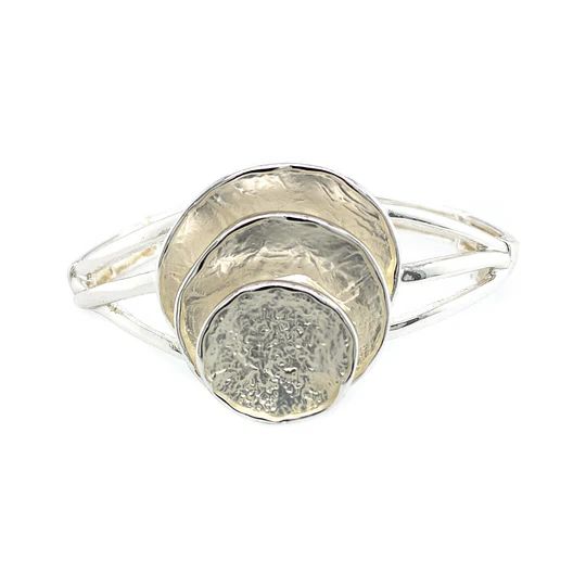 ARMBAND versilbert/matt weiß Armreif Damen Modeschmuck nickelfrei