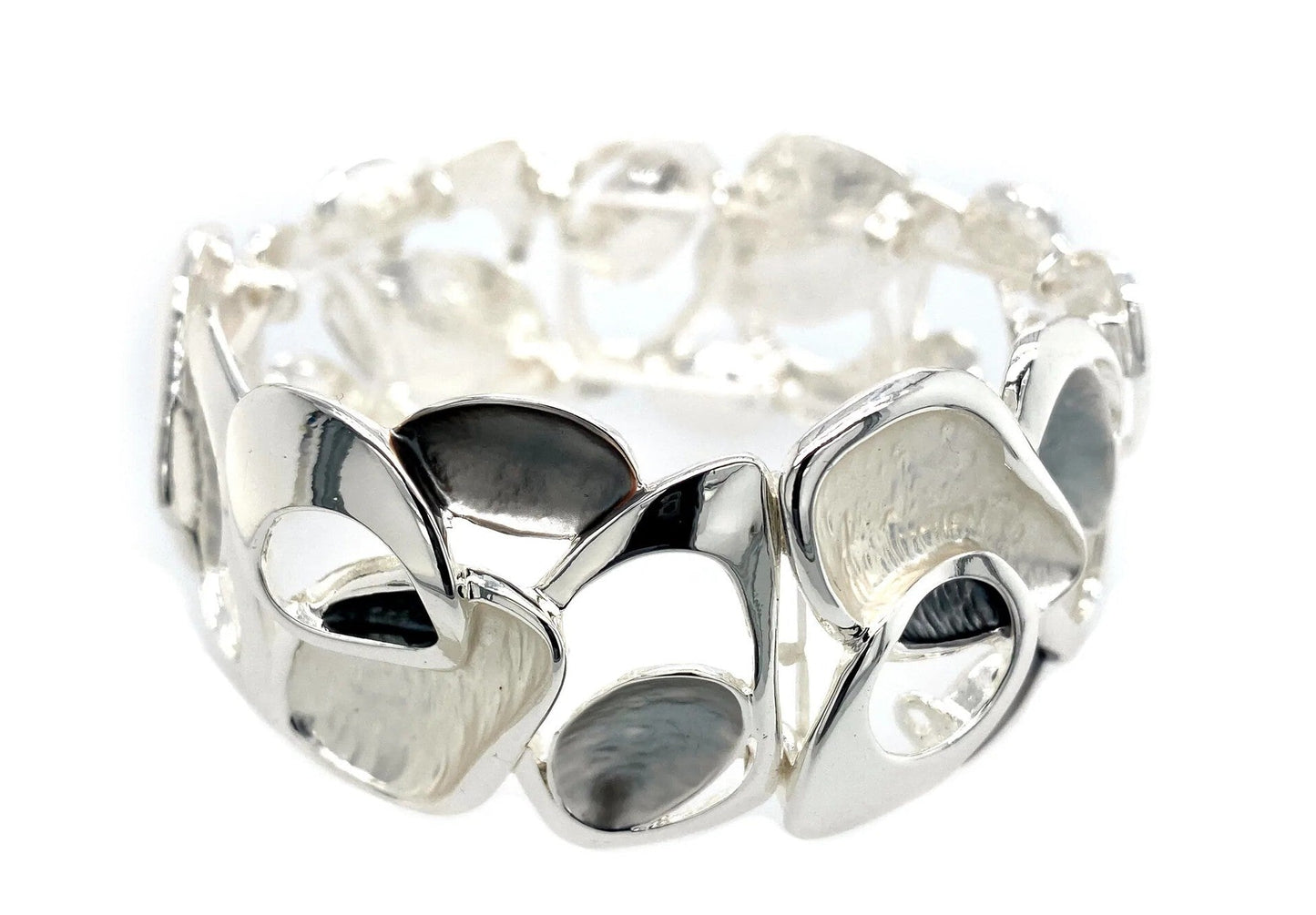 ARMBAND ELASTISCH VERSILBERT GRAU, WEISS
Damen Modeschmuck nickelfrei