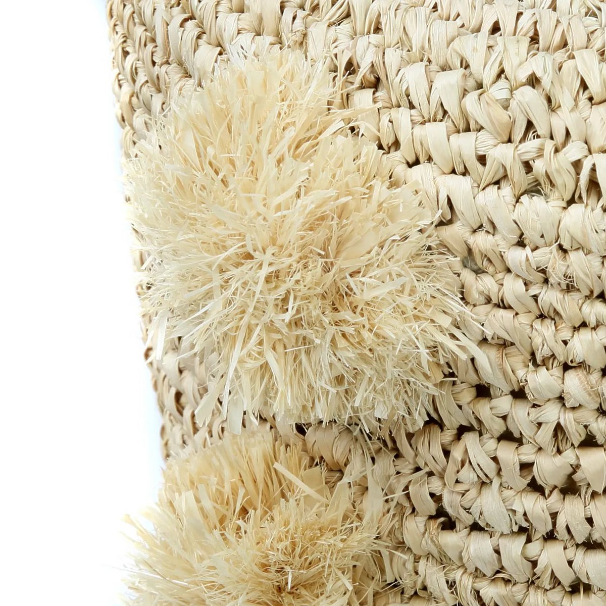 Der Bast-Pom-Pom-Hocker