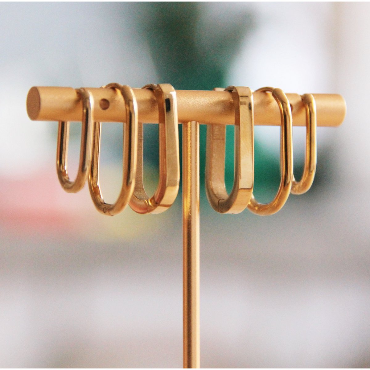 EA562: Kreolisches Oval aus Edelstahl 21 mm "Basic" - Gold