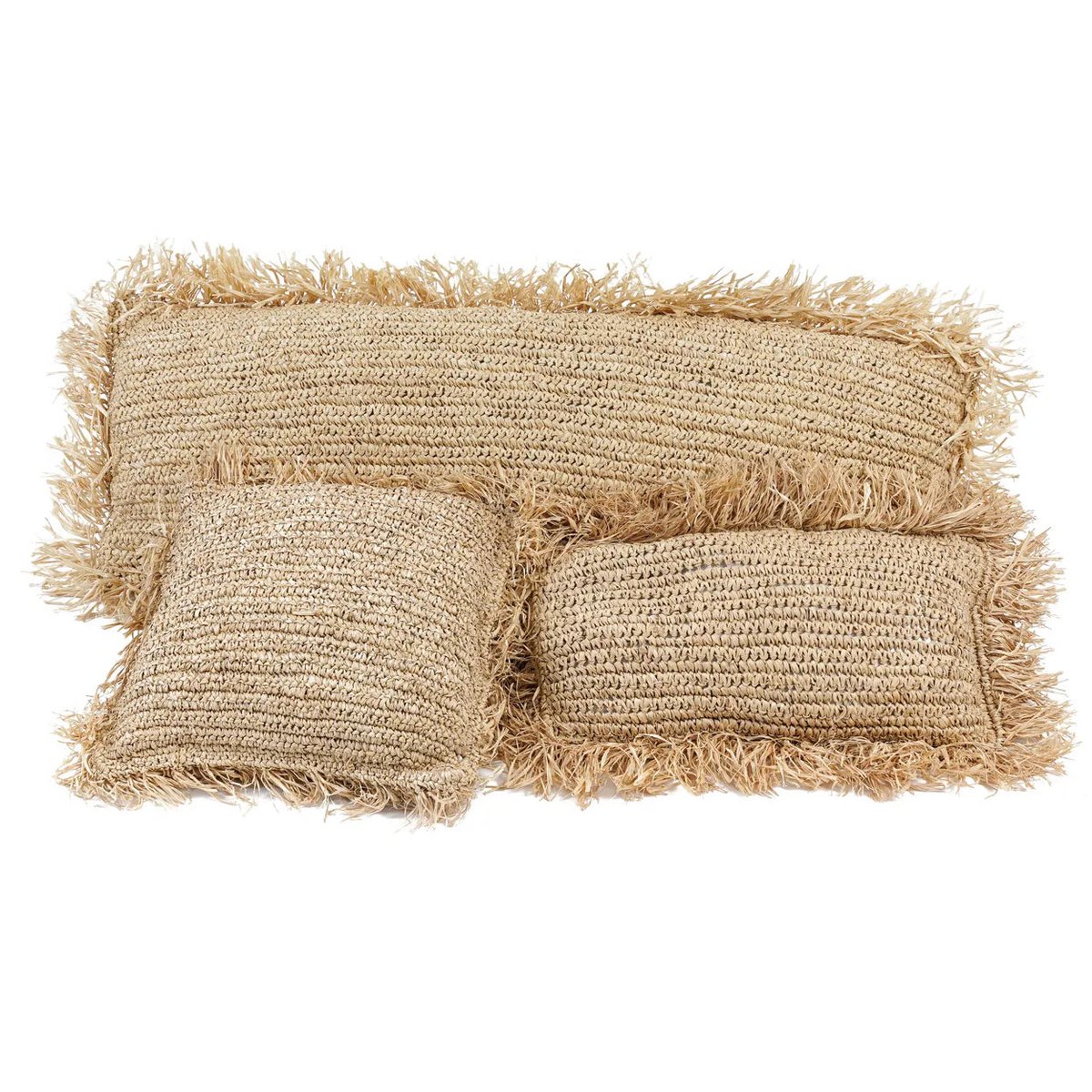 Der Bast-Kissenbezug rechteckig – Natur – 35 x 100