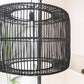 Lampenschirm Schwarzer Rattan Deckenlampenanhänger Handgefertigt aus Naturfasern LIKU (2 Größen)