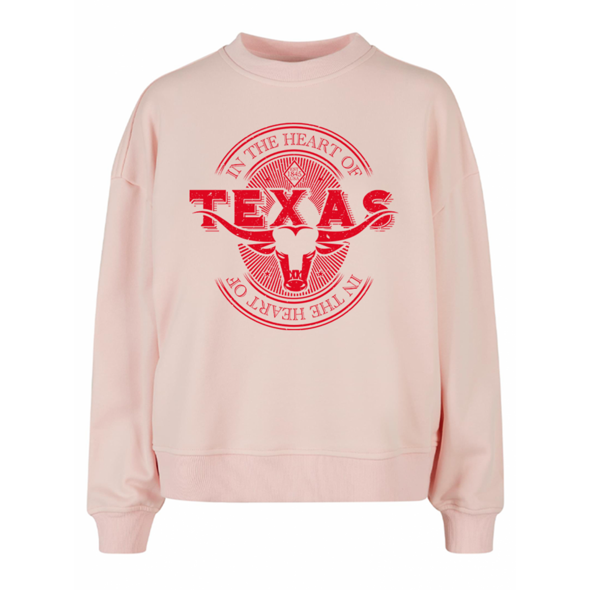 Limitierter Pullover Boxy im Herzen von Texas Red