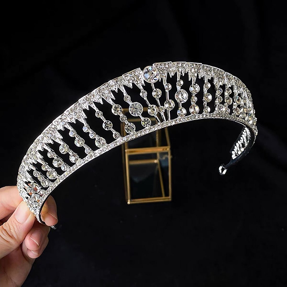 Kristall-Tiara – Prinzessin, königliche Eleganz für die moderne Braut