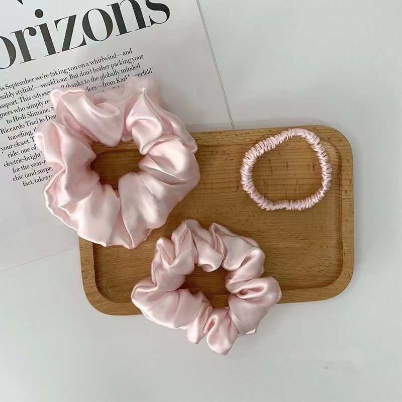 Scrunchie-Set aus 100 % Seide – 19 Momme – Ein 3er-Set