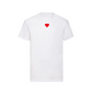 Rotes Samt-Herz-T-Shirt