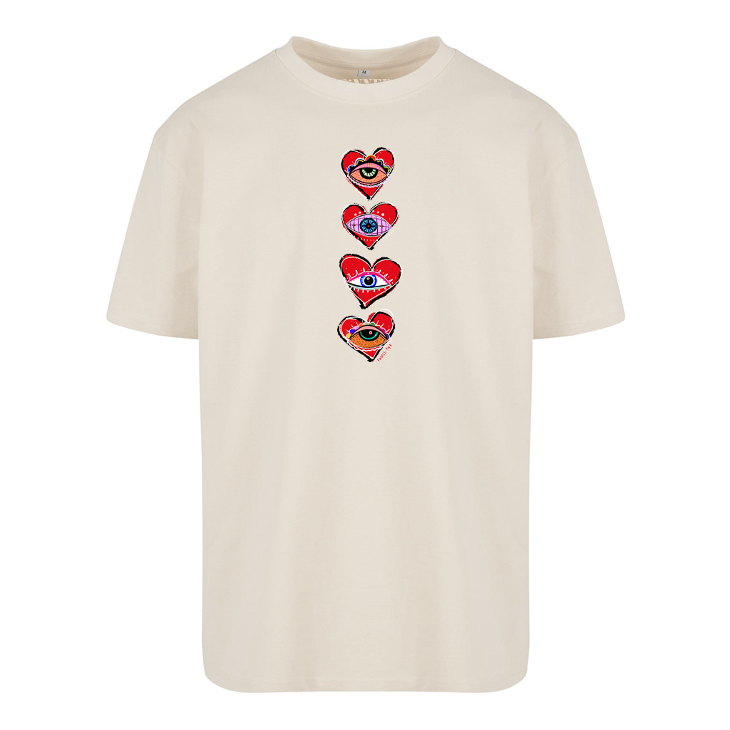 Übergroßes T-Shirt Eyes Heart