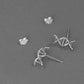 Creative Design DNA Ear Studs - Gold vermeil n Sterling silver