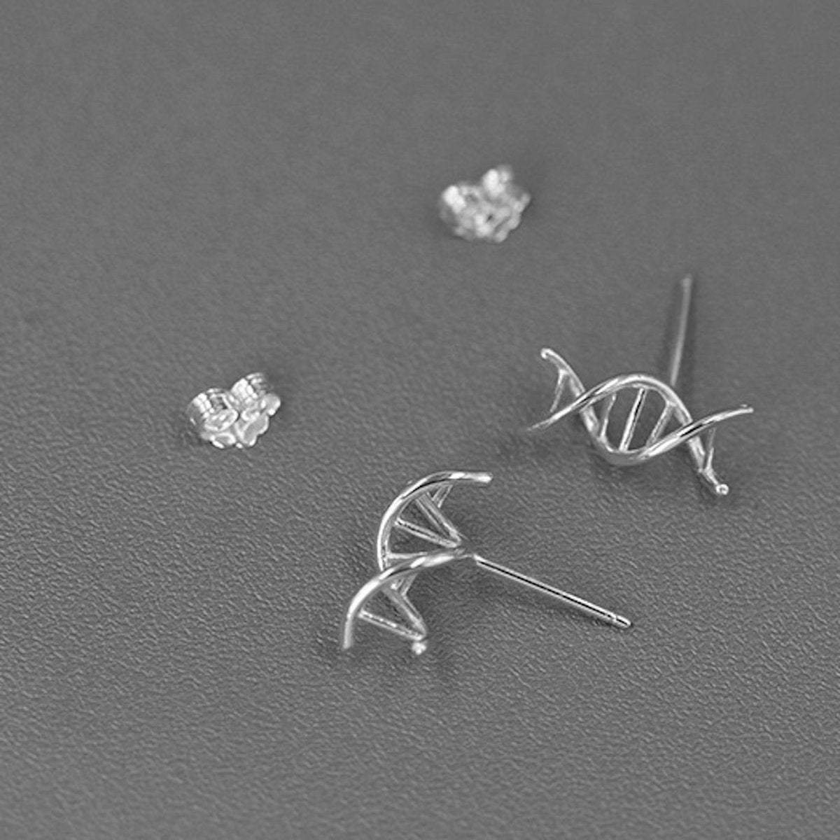 Creative Design DNA Ear Studs - Gold vermeil n Sterling silver