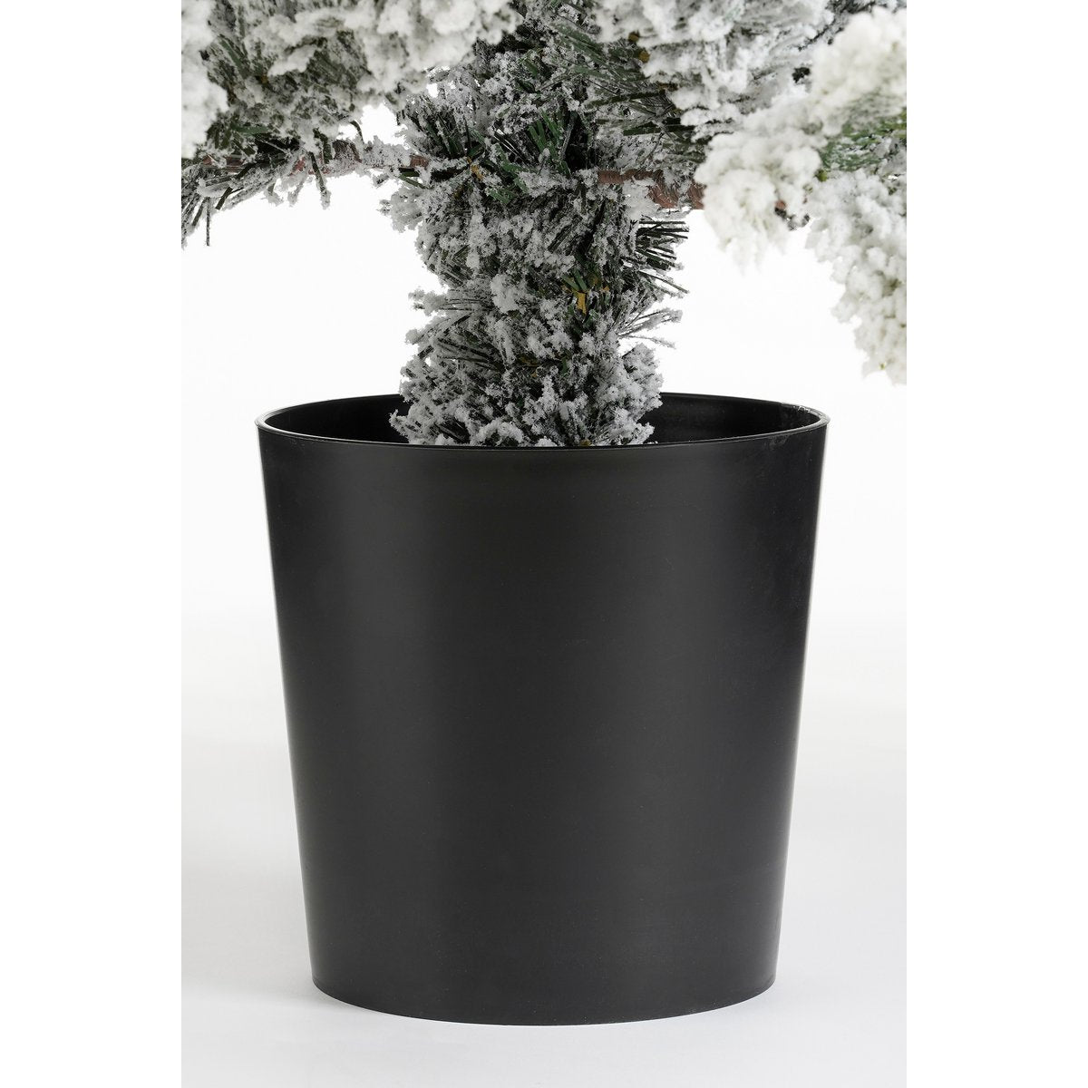 Grimshaw Kunst Weihnachtsbaum - H120 x Ø60 cm - Grün mit Kunst - Schnee Dekoration Weihnachten