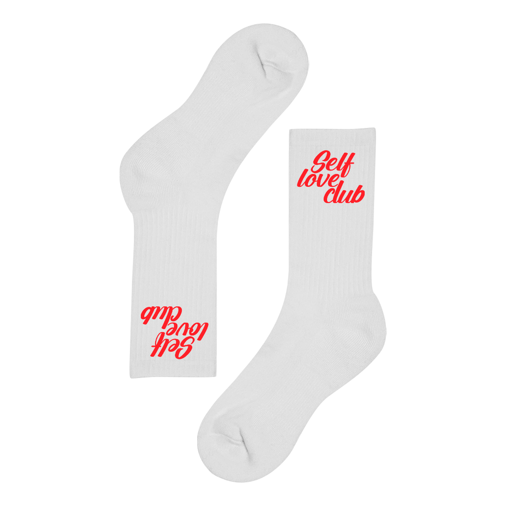 Socks Red Self Love Club Sportive