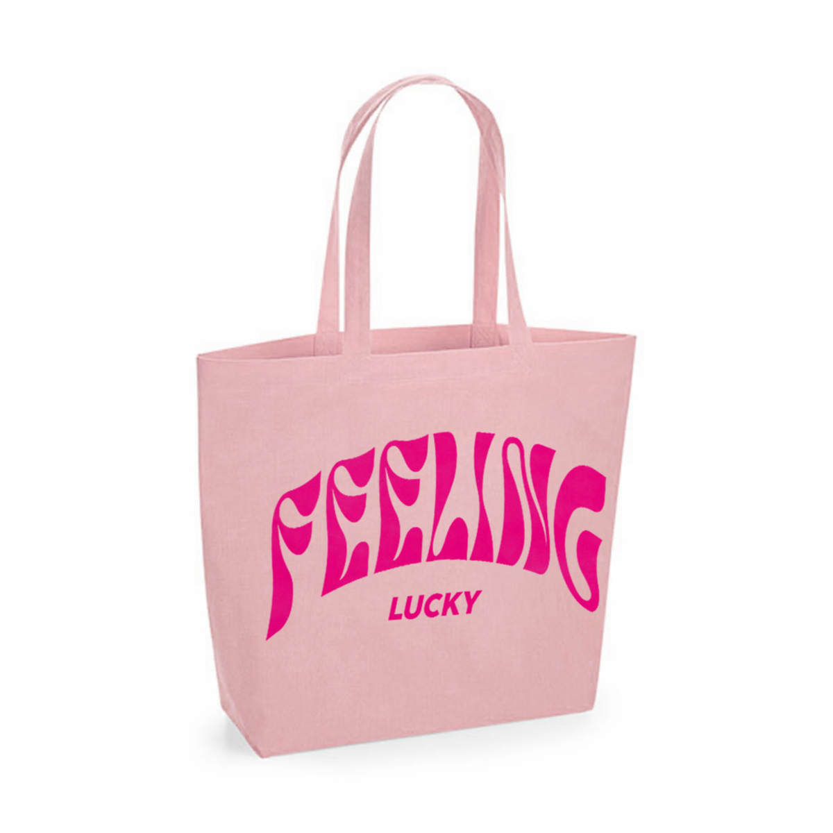 Canvas-Tasche Feeling Lucky Neonrosa Samt