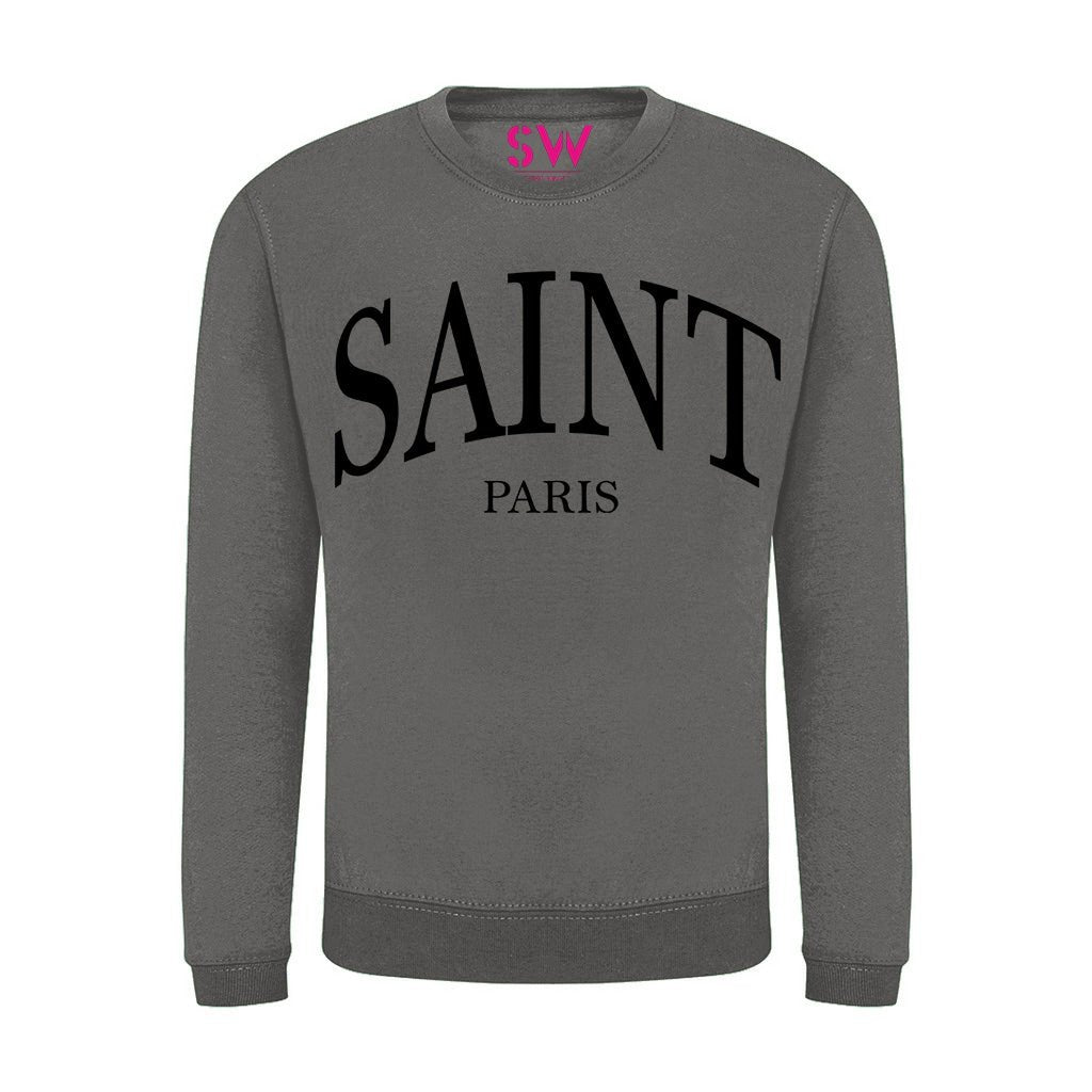 Pullover Saint Paris aus schwarzem Samt