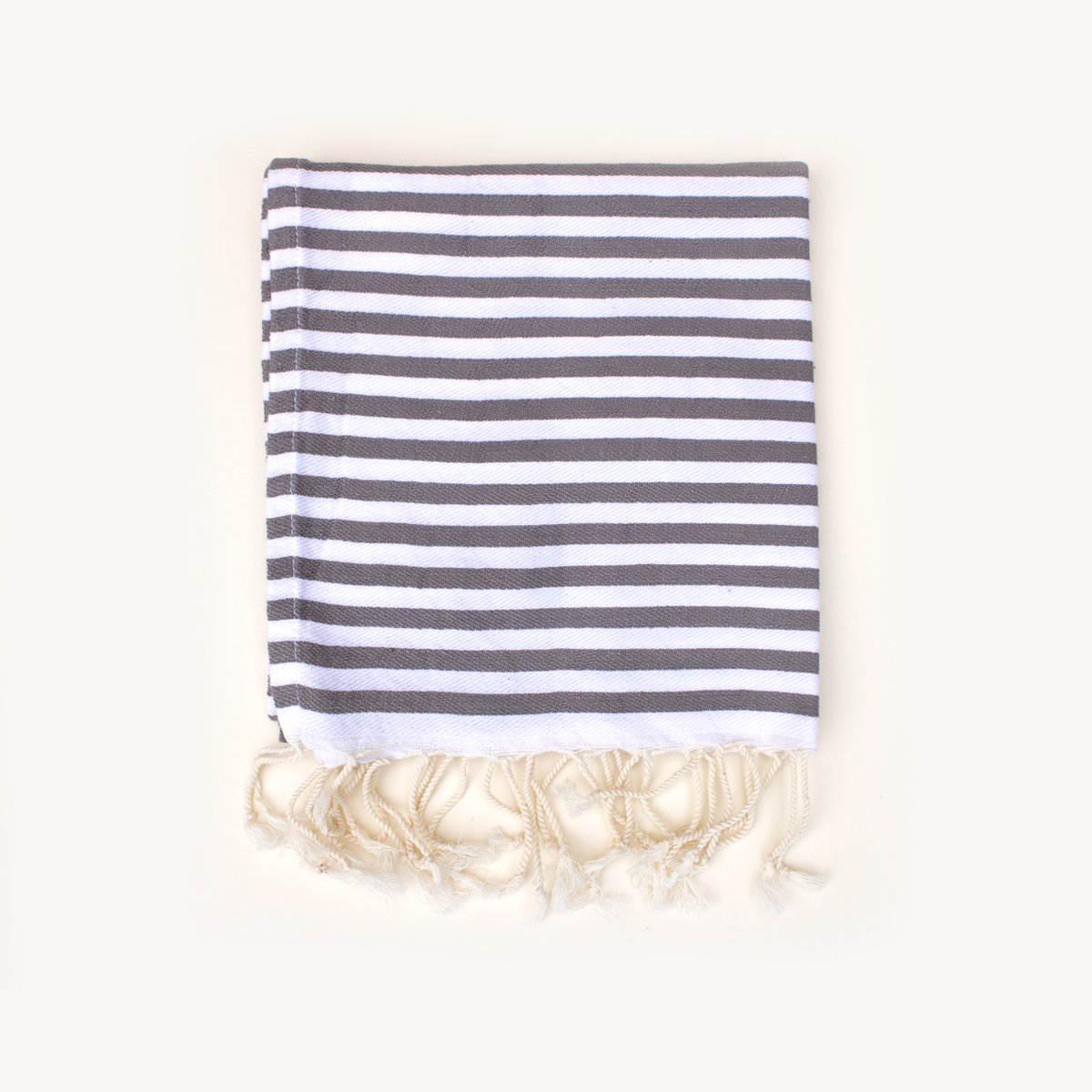 Striped Hand/Baby Towel Cool Gray - 45 x 100