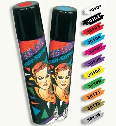 narrenwelt Hair-Color-Spray - weiss - Color Hairspray Haarspray Clown Fasching Party Fan