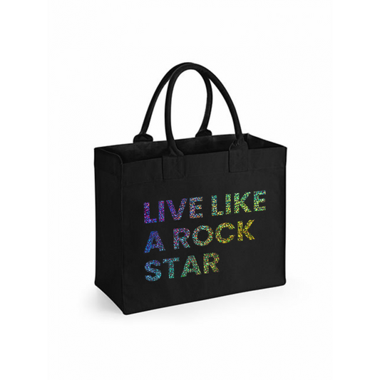 Tasche natürliche quadratische Rockstar-Glitzerfolie