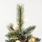 Kaprun Weihnachtsbaum im Topf mit LED -Beleuchtung und Timerfunktion - H90 x Ø51 cm - Grün, Gold