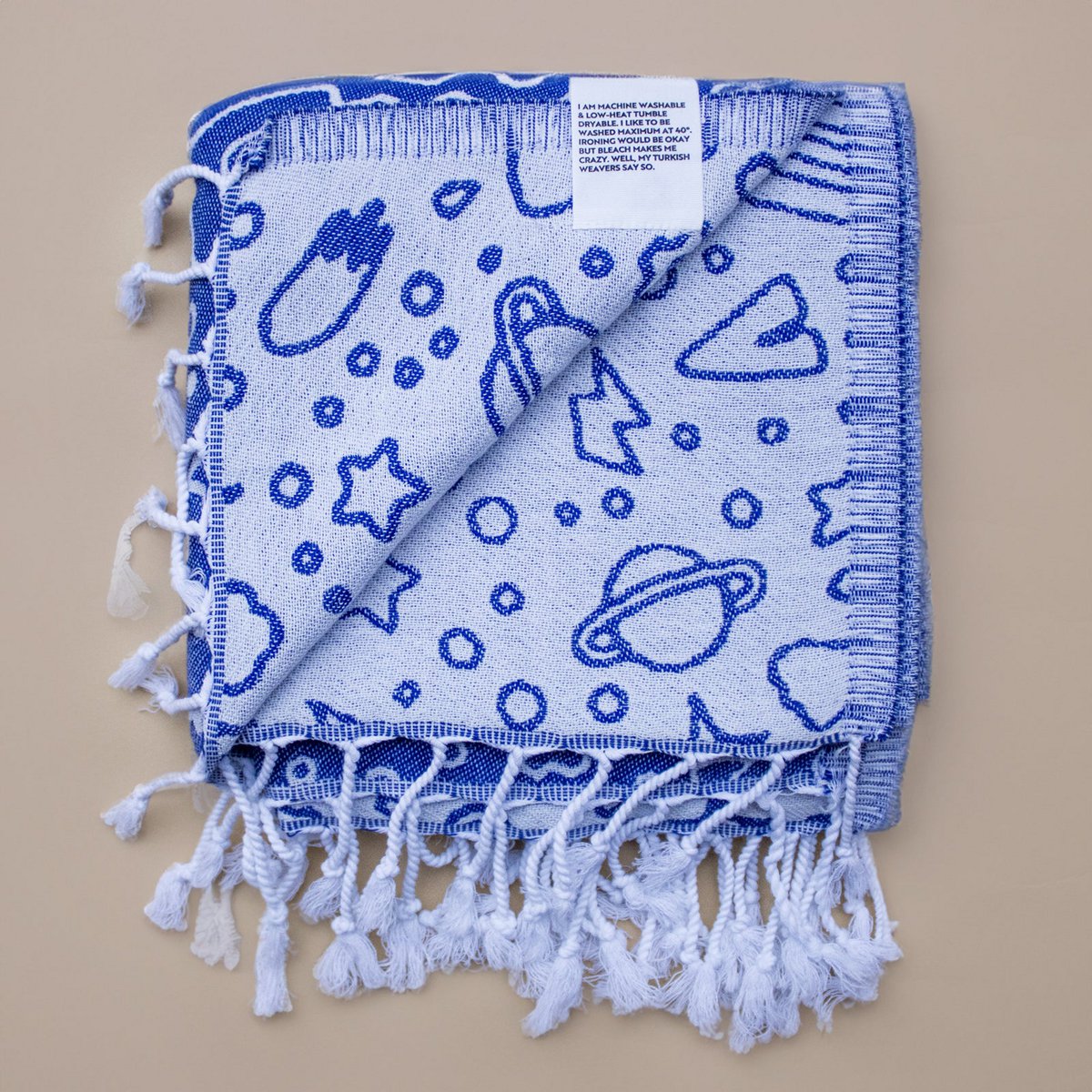 Doodle Blue Towel