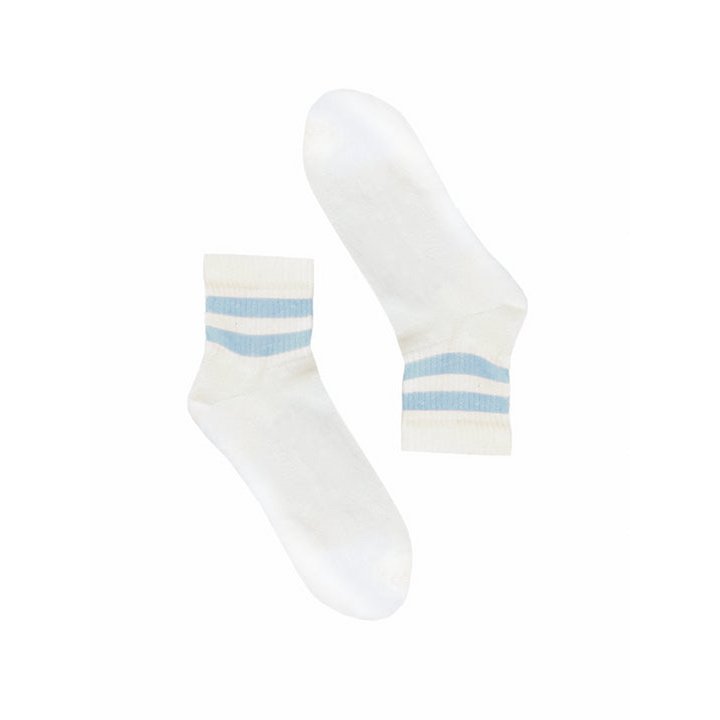 Socken Streifen Hellblau Sportlich