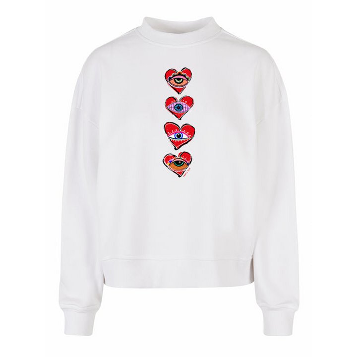 Limitierter Pullover Boxy Eyes Heart