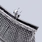 Luxuriöse Clutch im Diamant-Look – Gold und Silber