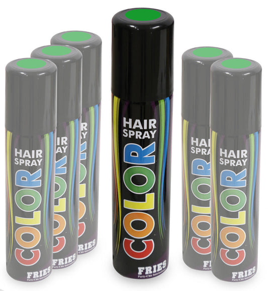 narrenwelt Hair-Color-Spray - grün - Color Hairspray Haarspray Halloween Clown Fasching Party Fan