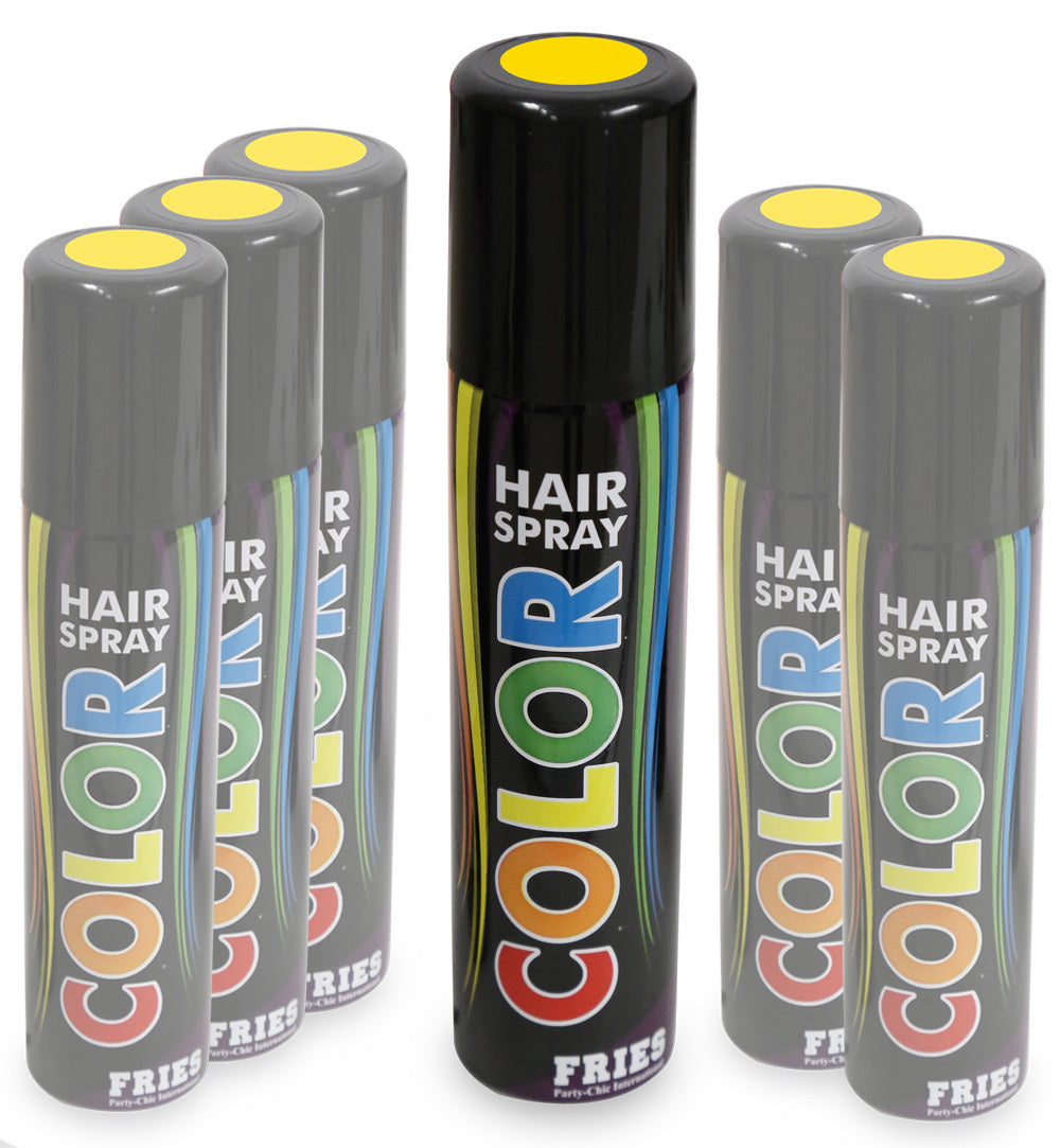 narrenwelt Hair-Color-Spray - gelb - Color Hairspray Haarspray Clown Fasching Party Fan