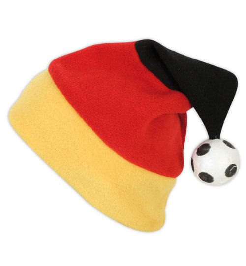 narrenwelt nikolausmütze FAN Mütze mit Fußball Bommel Gr. 58 cm