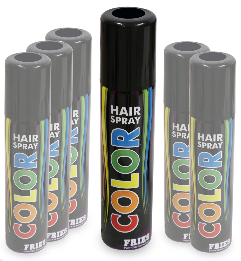 narrenwelt Hair-Color-Spray - schwarz- Color Hairspray Haarspray  Fasching Party Fan