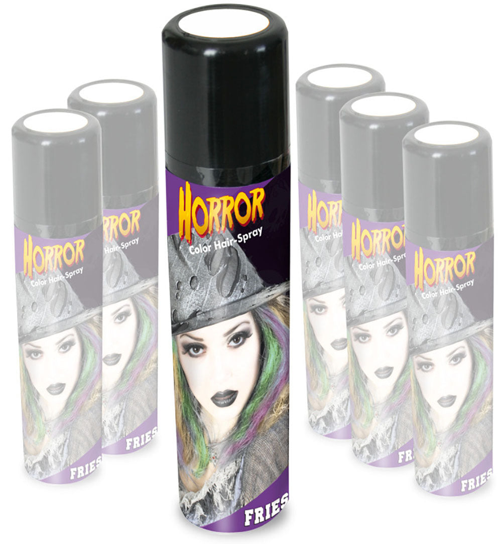 narrenwelt Color Hair - Spray HORROR Haarspray weiß Halloween Hairspray Fan Party