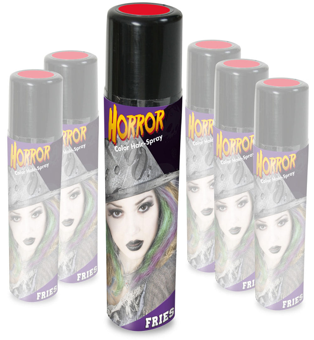 narrenwelt Color Hair - Spray HORROR Haarspray rot Halloween Hairspray Fan Party