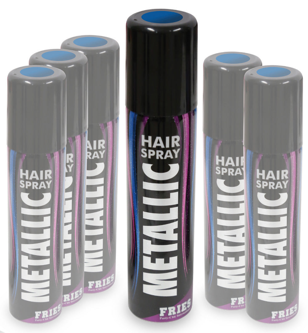 narrenwelt Color Hair - Spray METALLIC blau Haarspray Halloween Hairspray Fan Party