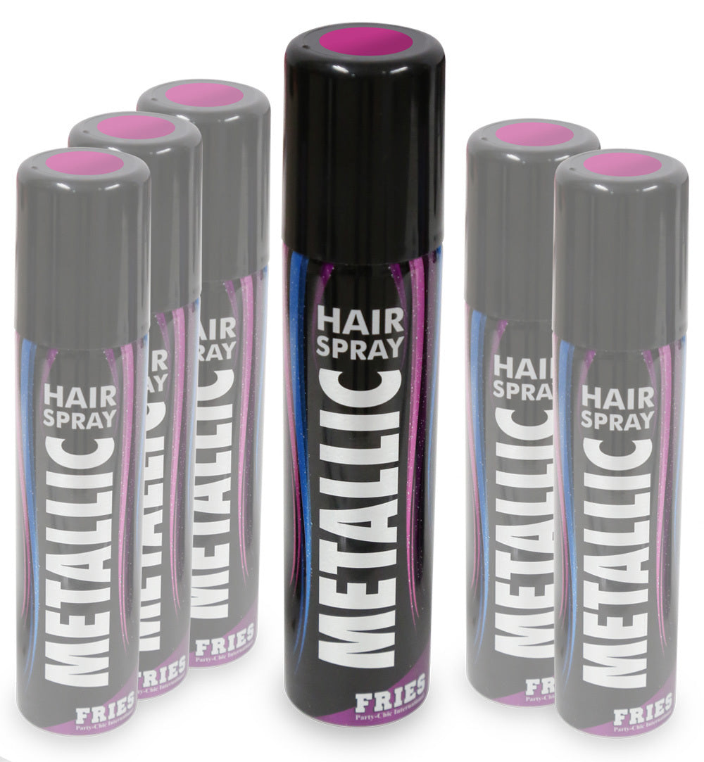 narrenwelt Color Hair - Spray METALLIC pink Haarspray Halloween Hairspray Fan Party