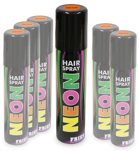 narrenwelt Color Hair - Spray NEON orange Haarspray Halloween Hairspray Fan Party