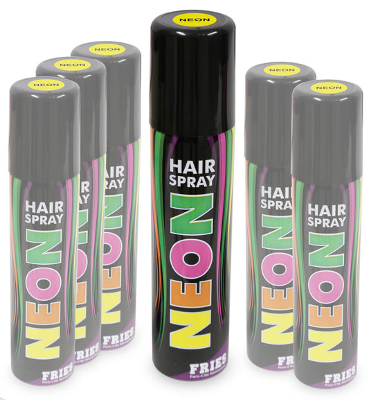 narrenwelt Color Hair - Spray NEON gelb Haarspray Halloween Hairspray Fan Party