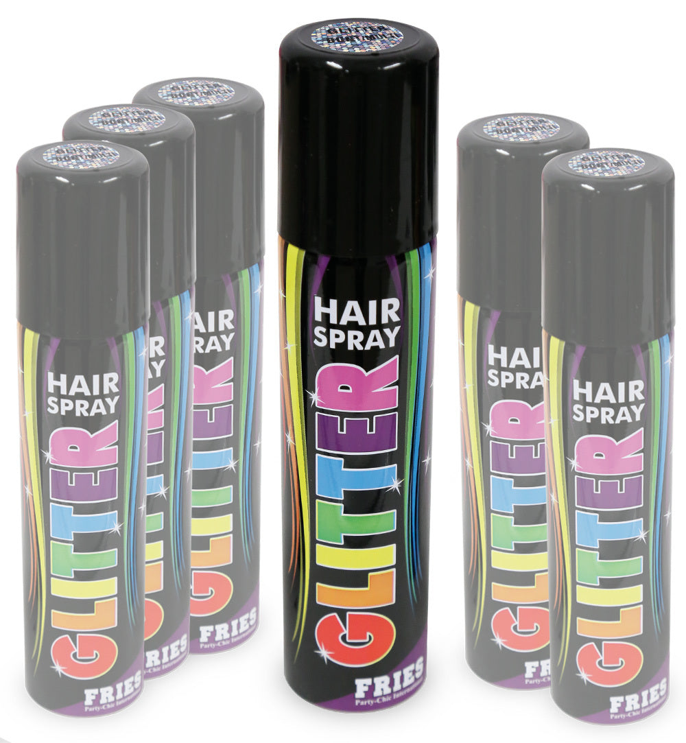 narrenwelt Color Hair - Spray GLITTER Haarspray bunt Halloween Hairspray Fan Party