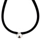 COLLIER Halskette versilbert Kristallsteine mit Modeschmuck nickelfrei