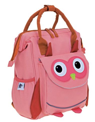 ELEPHANT® Kids Kinderrucksack Klapp 353 Hits for Kids Motiv Eule rosa / koralle Kinder Rucksack Mädchen
