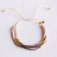 Miyuki -Armband - Nude/Taupe/Gold plattiert