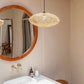 Rattan-Lampe, natürlicher Lampenschirm, ARANA, flache Deckenleuchte, Hängelampe aus Naturfasern