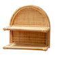 Rattan-Wandregal 30x30 cm | Hängendes kleines Regal TIASA beige