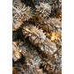 Schmaler künstlicher Weihnachtsbaum von Charlton mit warmweißer LED-Beleuchtung – H230 x Ø58 cm – Grün gefrostet