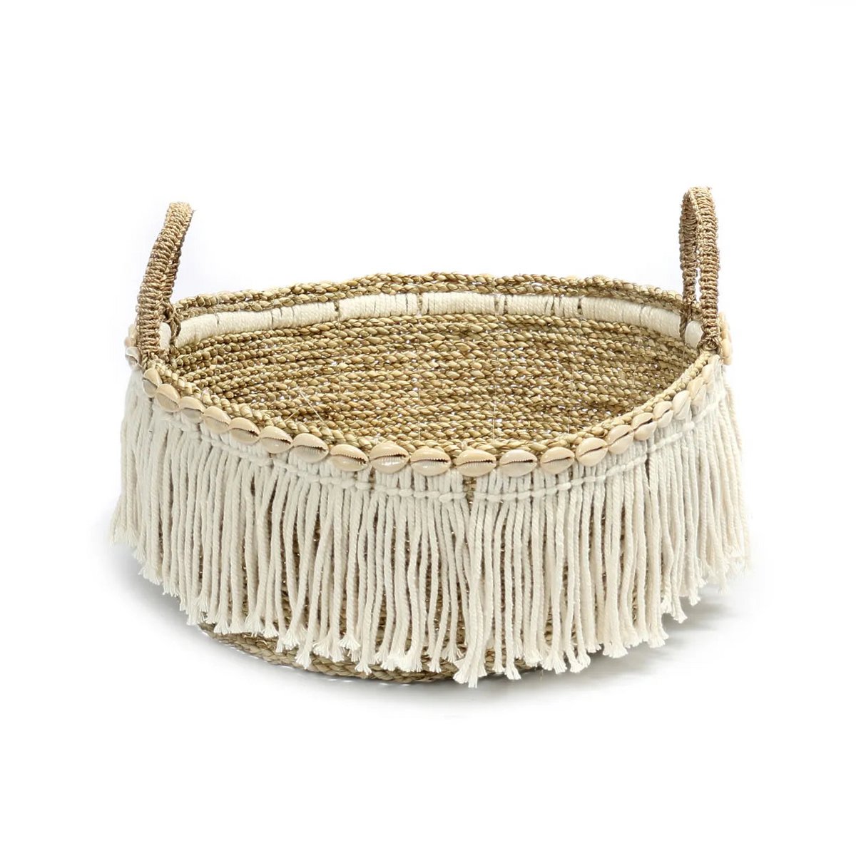 Der Boho Fringe Basket - Natürliches Weiß