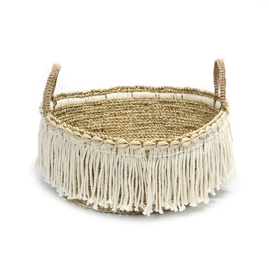 Der Boho Fringe Basket - Natürliches Weiß