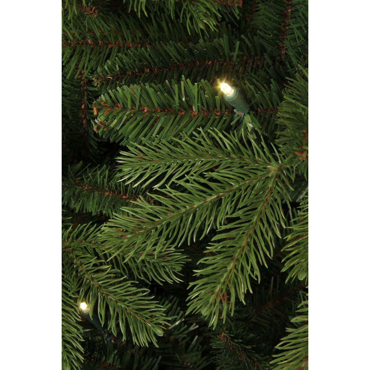 Brampton Künstlicher Weihnachtsbaum mit LED-Beleuchtung – H185 x Ø127 cm – Grün