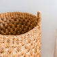 Runder geflochtener Wäschekorb – Boho-Pflanzkorb – Wäschekorb braun – großer Korb aus Wasserhyazinthe RAJA (3 Größen Ø 35/40/50 cm)