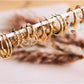 Creolen aus Edelstahl 14 mm "Kugeln" - Gold - EA504