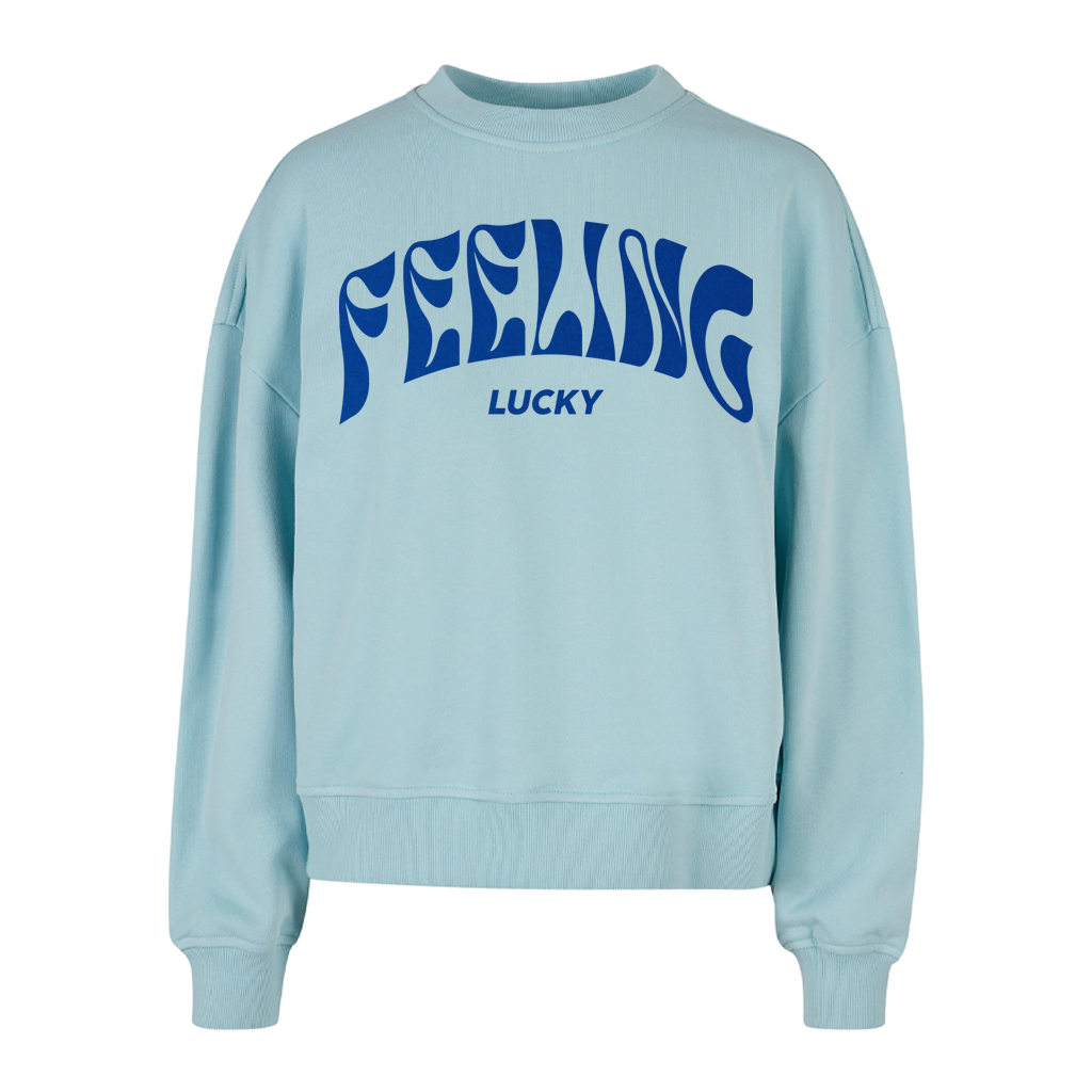 Limitierter Pullover Boxy Feeling Lucky Velvet Dunkelblau